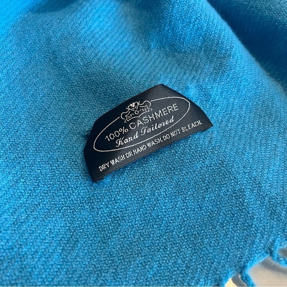 Teal Cashmere Scarf - Picture 4 of 6